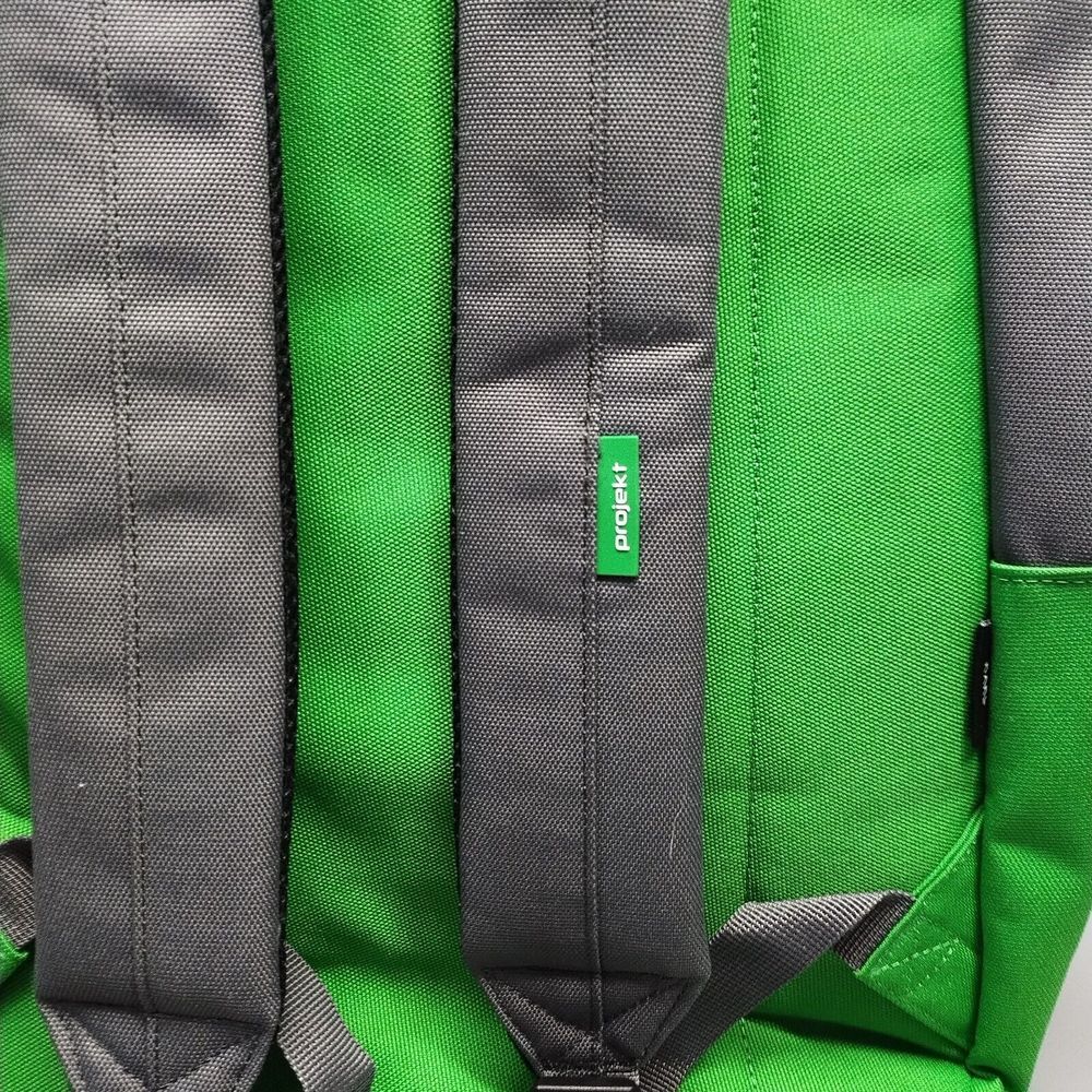 Project Karl Unisex Backpack Green Gray Canvas Adjustable Straps Water Resistant - Picture 8 of 16